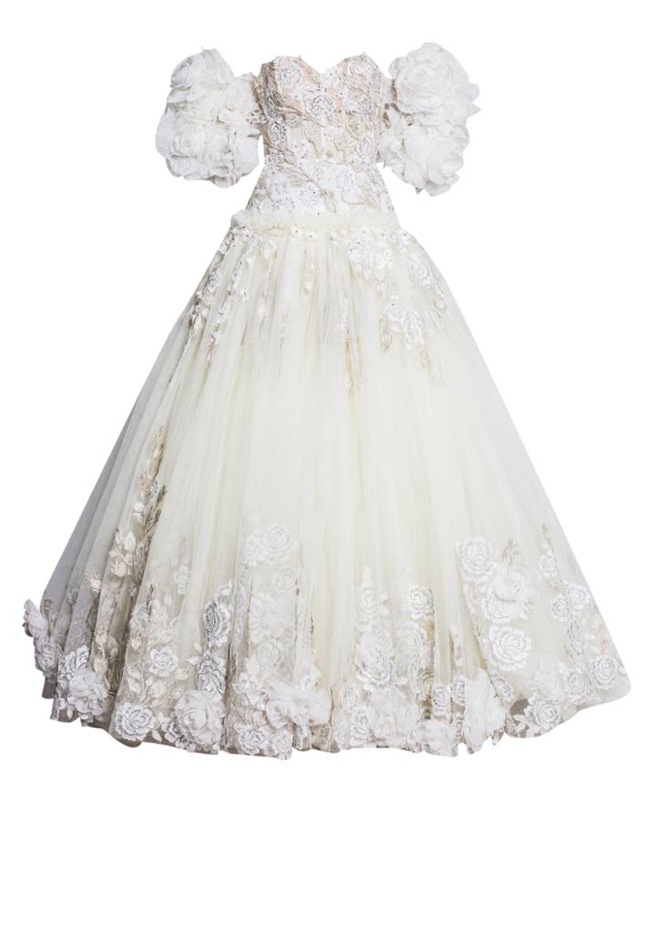 Mark Bumgarner Bronia Off The Shoulder Gown
