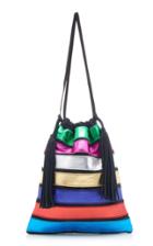 Attico Tasseled Striped Lam Leather Pouch