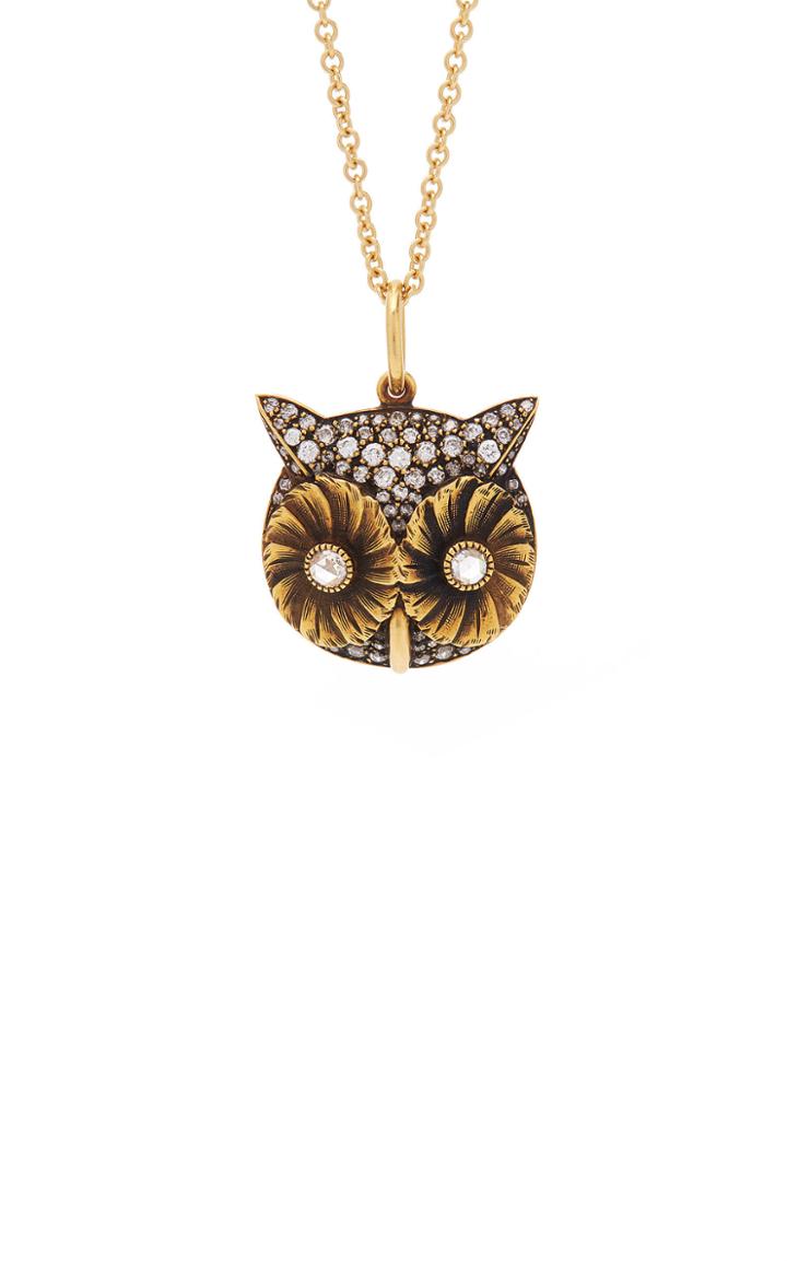 Single Stone Large Owl Necklace