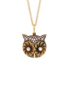Single Stone Large Owl Necklace