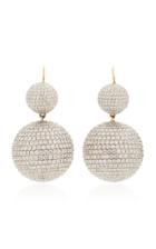 Renee Lewis Antique Diamond Pave Sphere Earrings