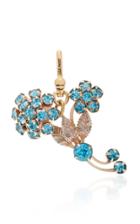Lulu Frost One-of-a-kind Blue Crystal Flower Charm C.1950