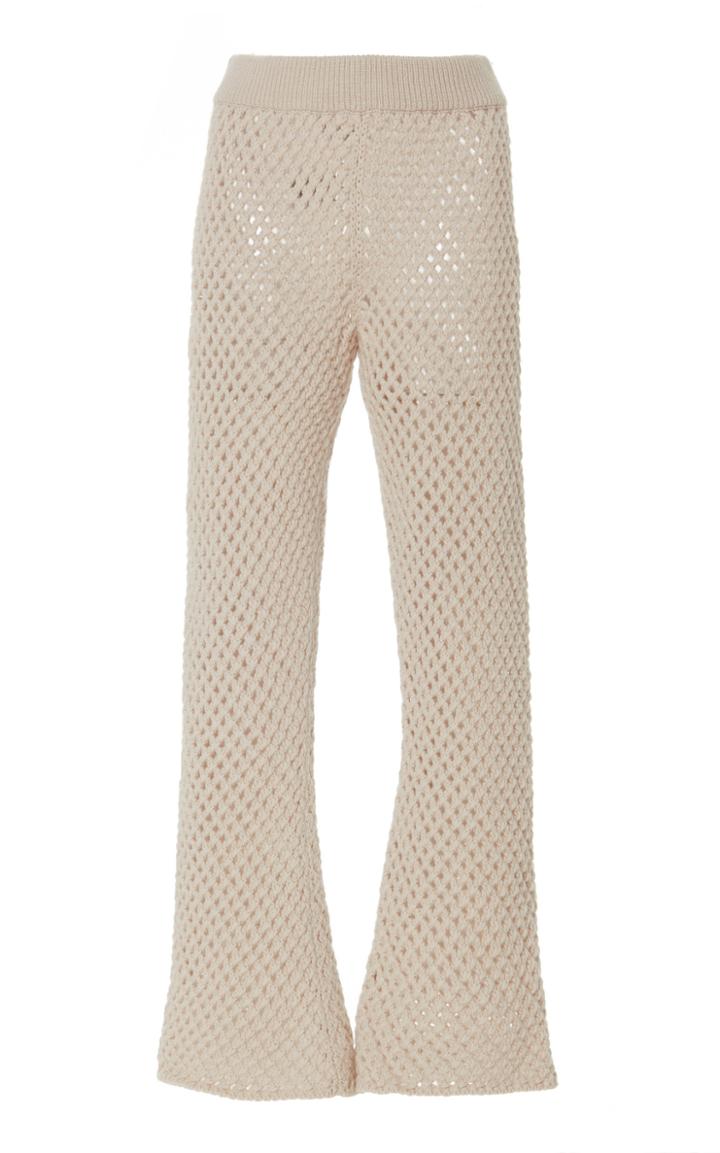Alanui Wool Blend Net Knit Pants