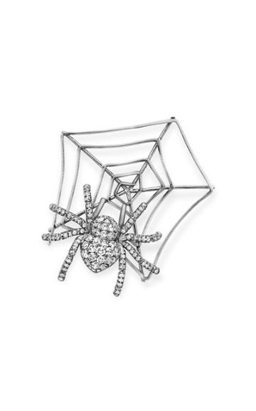 Moda Operandi Margaret Jewels One Of A Kind Platinum Spider On Web Single Earring