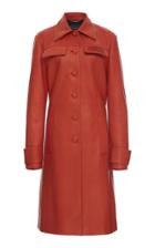 Versace Collared Leather Coat