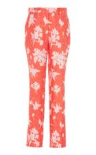 Delpozo Floral-jacquard Slim-leg Pants