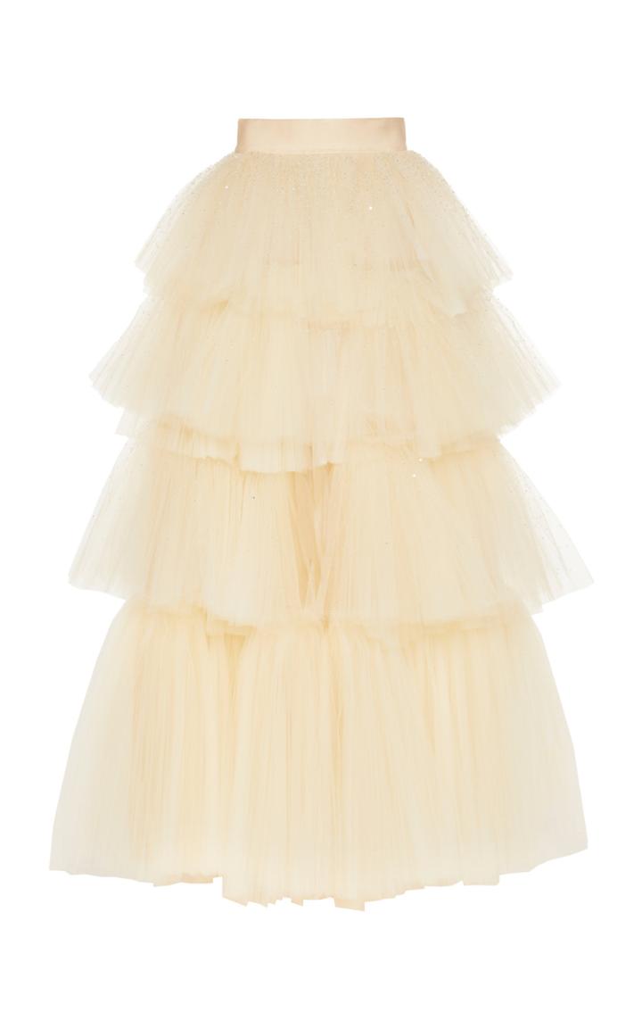 Moda Operandi Oscar De La Renta Tiered Tulle Skirt Size: 8
