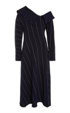 3.1 Phillip Lim Striped Off Shoulder Dress Sleeve