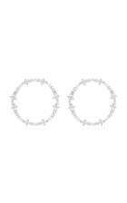 Fallon Silver-plated Crystal Hoop Earrings