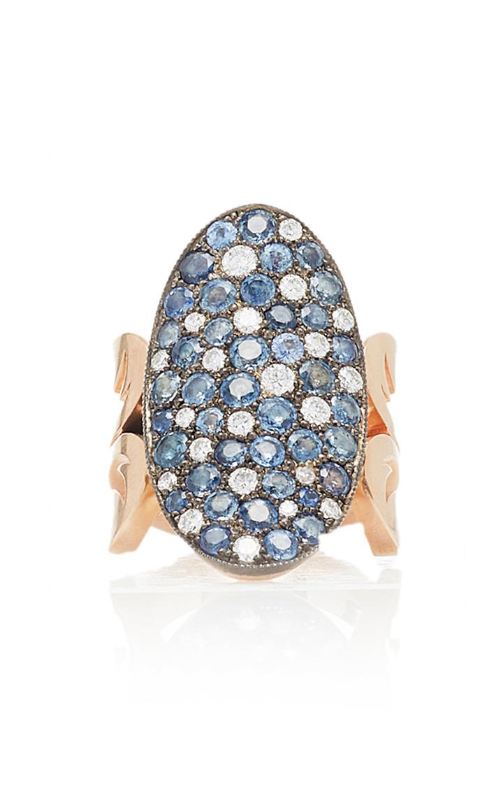 Sylva & Cie Oval Sapphire Ten Table Ring