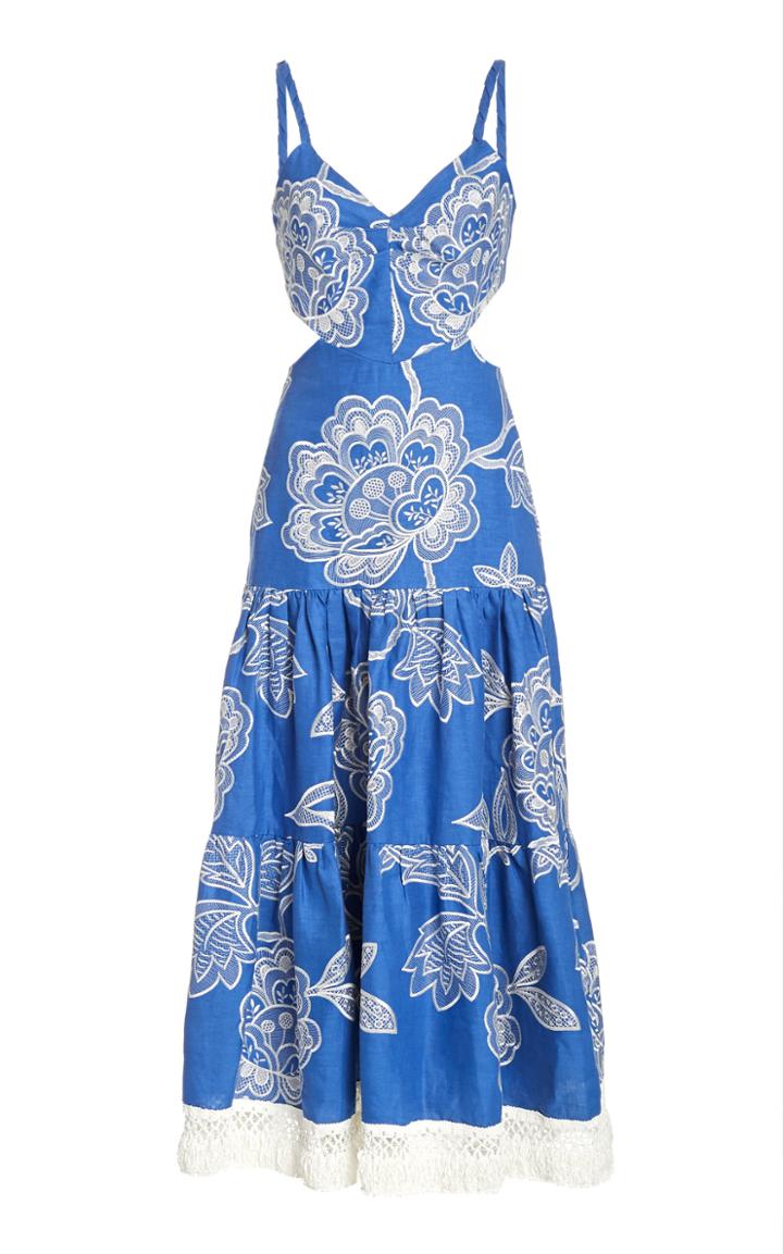 Alexis Narella Cutout Linen Dress