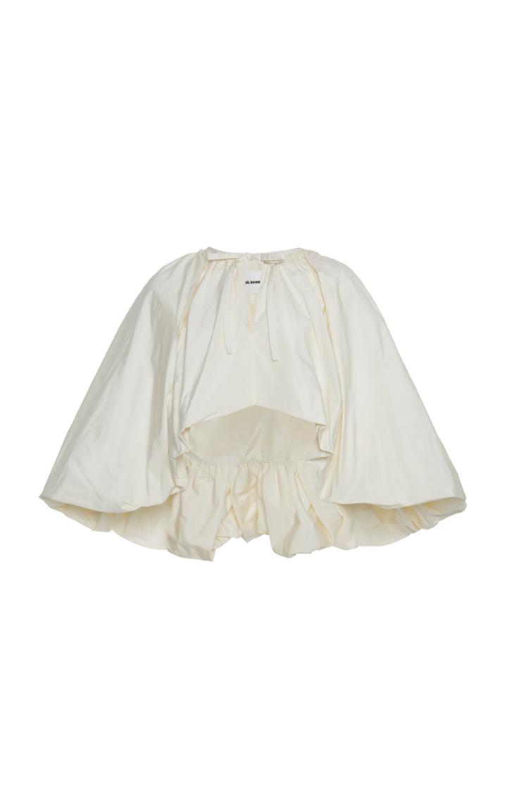 Moda Operandi Jil Sander Pleated Satin Cape