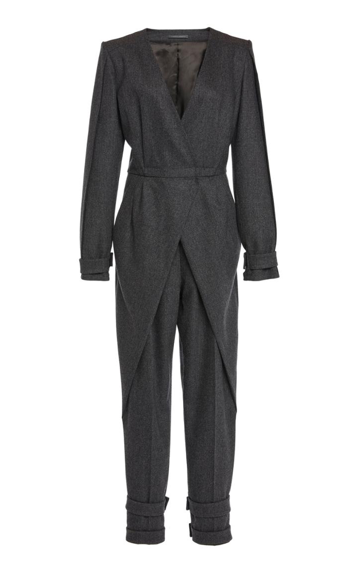 Alberta Ferretti Pegged Straight-leg Jumpsuit