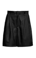 Red Valentino Faux Leather Shorts