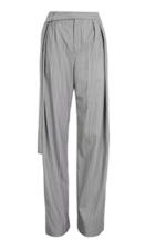 Christopher Esber Stripe Ribbon Tie Pleated Pant