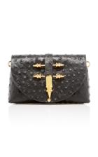 Okhtein Roman Belt Bag In Ostrich Embossed Leather