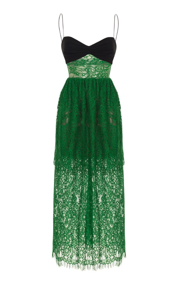 Rasario Embroidered Lace Sheath Dress