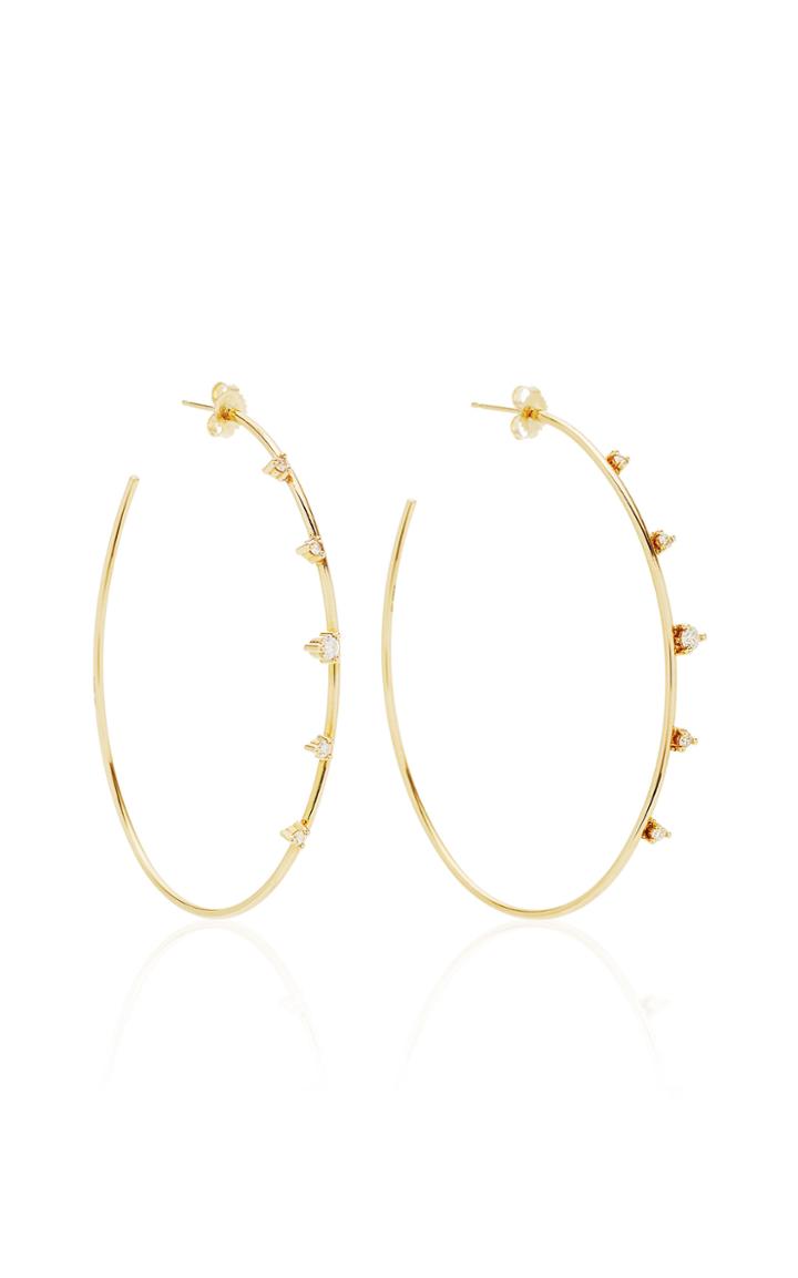 Moda Operandi Mizuki Large Diamond Hoop Earrings