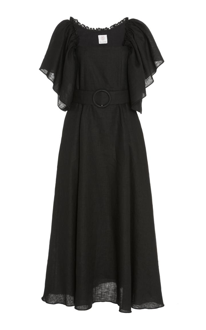 Gl Hrgel Cha Cha Square Neck Midi Dress