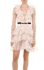 Moda Operandi Philosophy Di Lorenzo Serafini Embroidered Tulle Long Sleeve Mini Dres