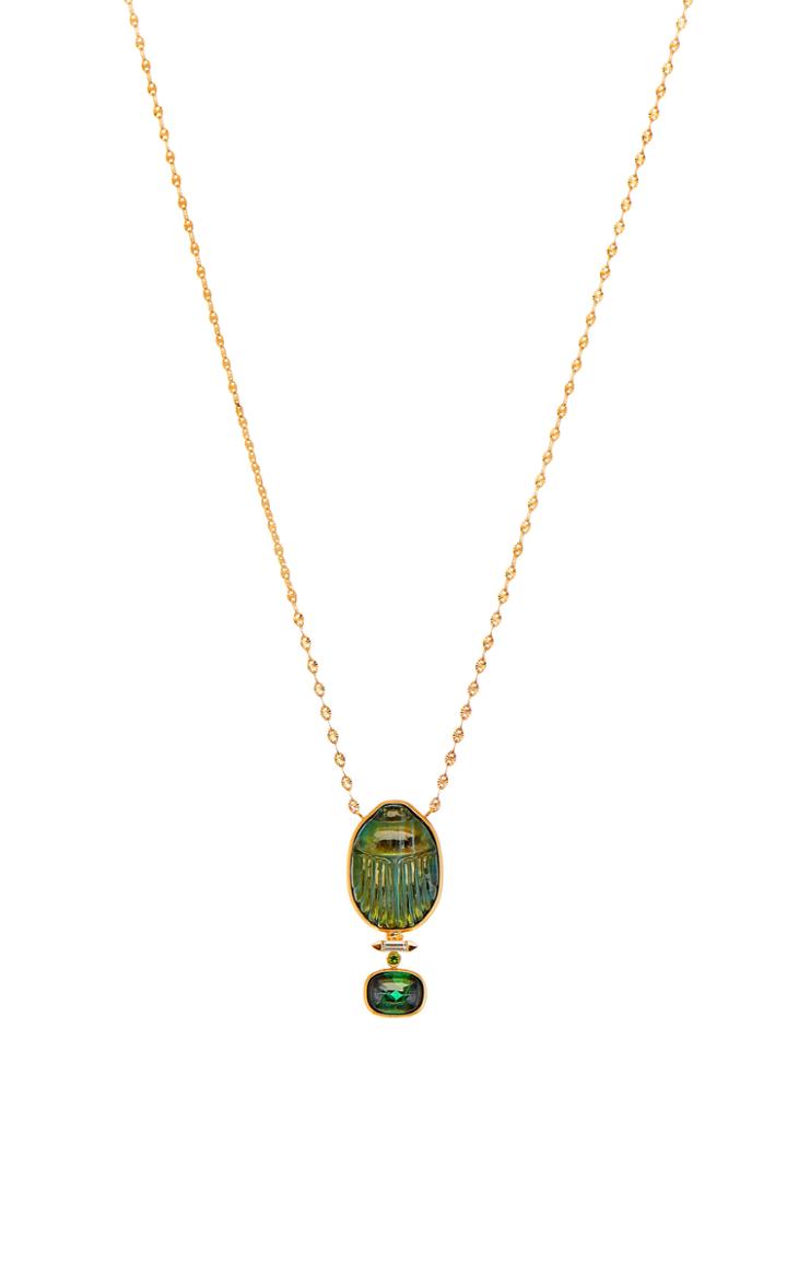 Lito Labradorite Scarab Necklace