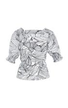Isolda Agata Smocked Cotton Top