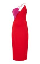 Cushnie Et Ochs Demi Contrast One Shoulder Dress