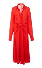 Victoria Beckham Twisted Silk Midi Dress