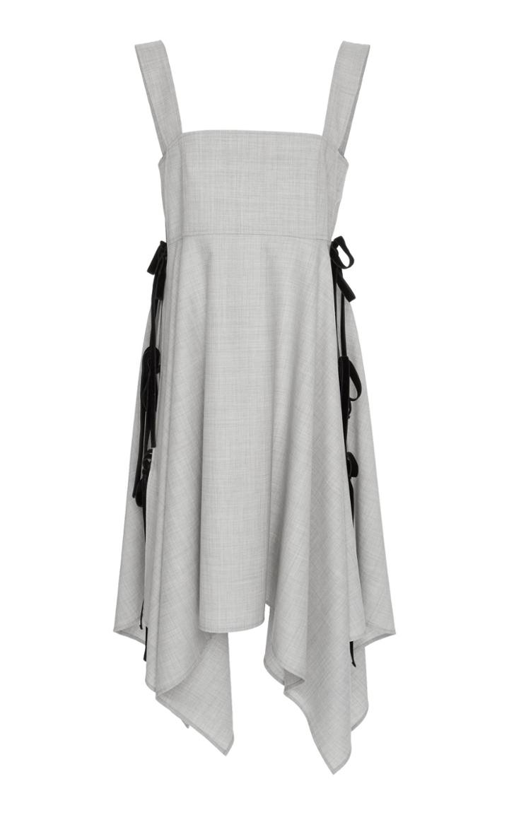 Adeam Velvet Trimmed Handkerchief Dress