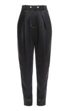Balmain Button-trim Silk Straight-leg Trouser