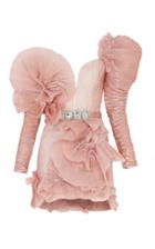 Raisa Vanessa Pink Mini Dress With Ruffles