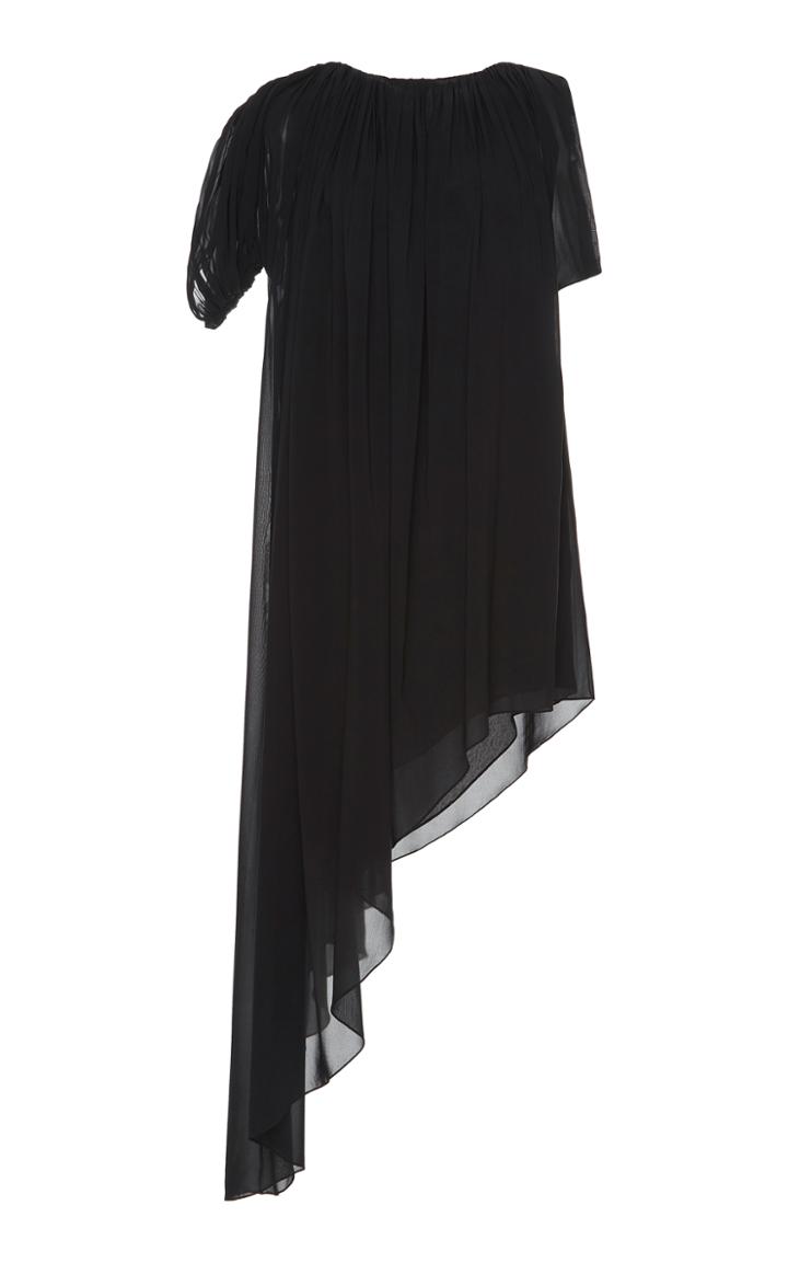 Lanvin Silk Georgette Asymmetrical Dress