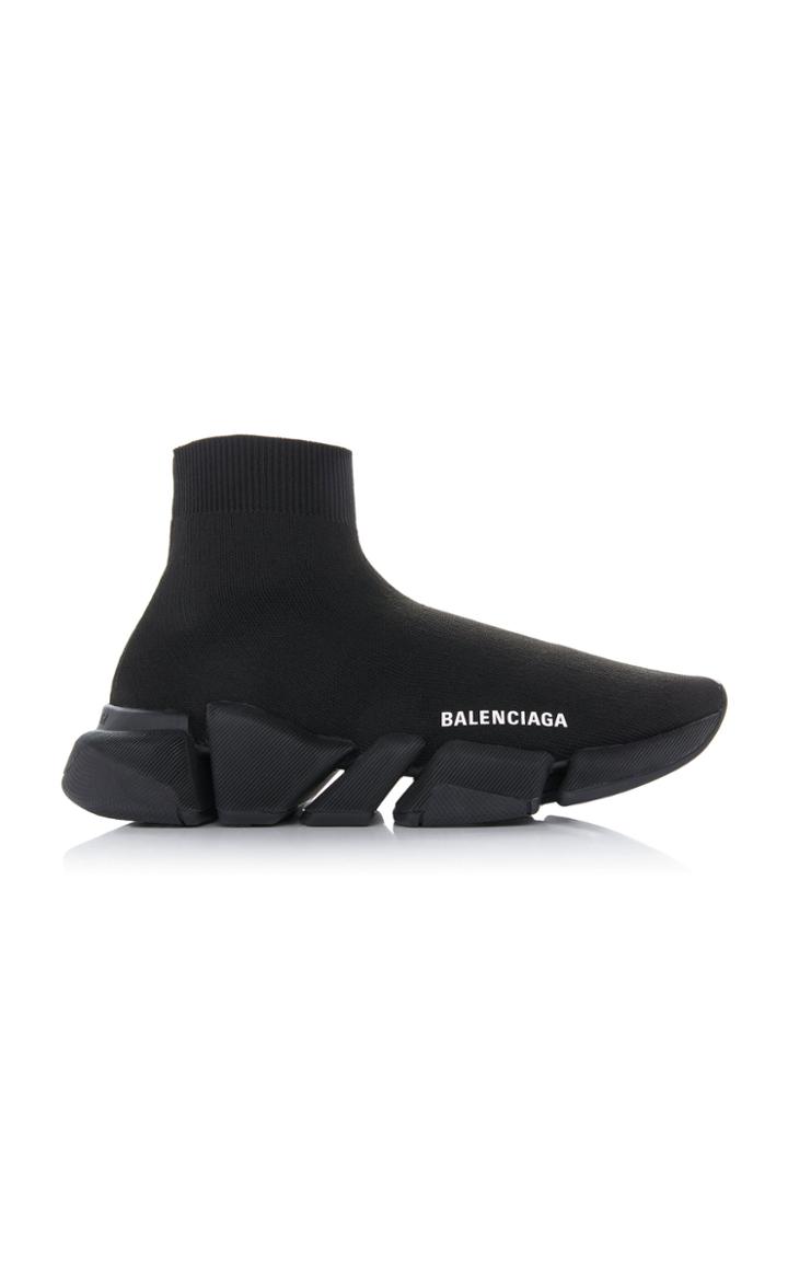 Balenciaga Stretch-knit High-top Sneakers