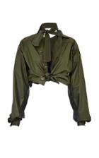 Mafalda Von Hessen Bias Leather Cut Smock Shirt
