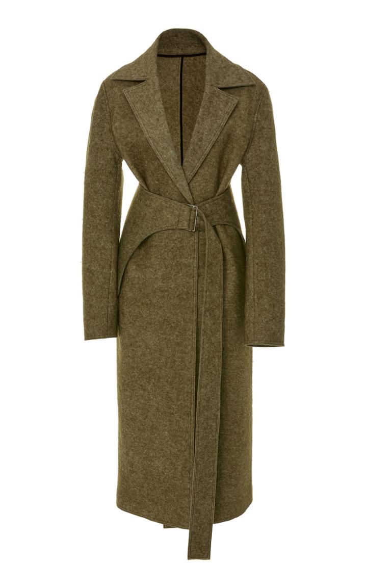 Victoria Beckham Drop Shoulder Belted Coat