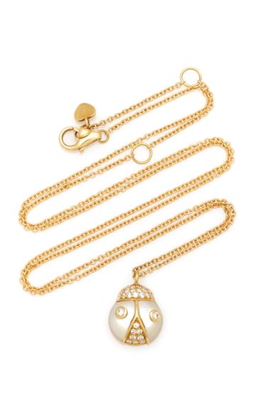 Moda Operandi Nayla Arida 18k Gold & Diamond Ladybird Necklace