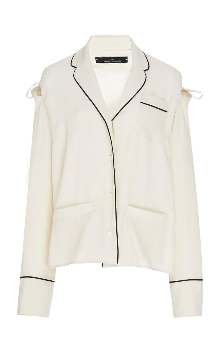 Rokh Split-shoulder Crepe Blouse