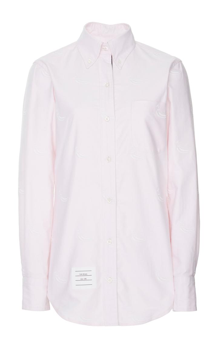 Thom Browne Embroidered Cotton Shirt