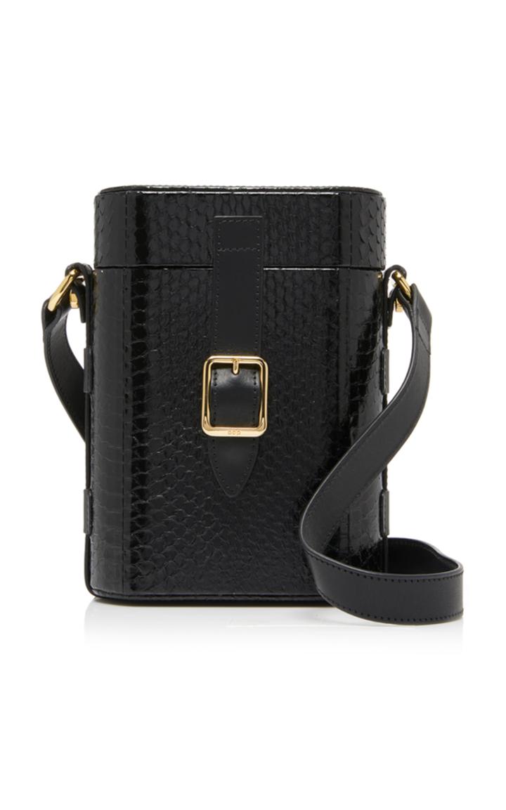 Officina Del Poggio Nero Snakeskin Mini Safari Crossbody