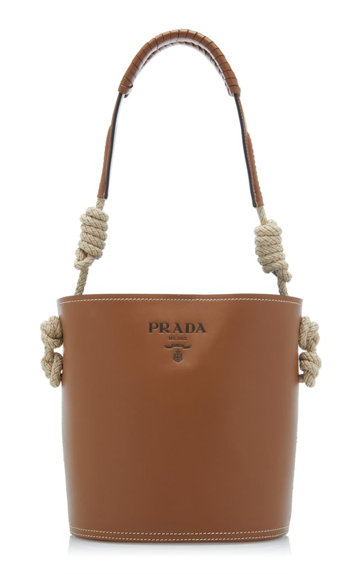 Moda Operandi Prada Structured Leather Bucket Bag