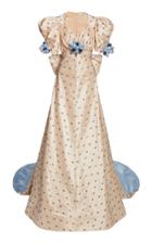 Moda Operandi Rodarte Floral Appliqued Printed Satin Gown