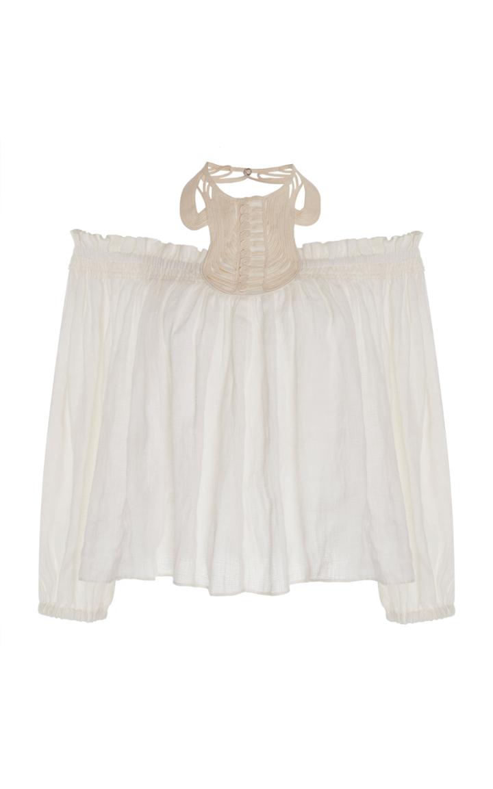 Isabel Marant Groundy Off-shoulder Linen Top