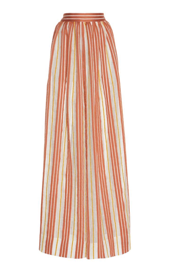 Martin Grant Virgin Wool Gathered Wide Leg Trousers