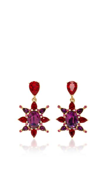 Oscar De La Renta Hot Pink Tropical Bloom Star C Earring
