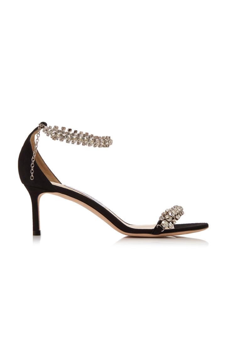 Jimmy Choo Shiloh Jewel-embellished Suede Sandals