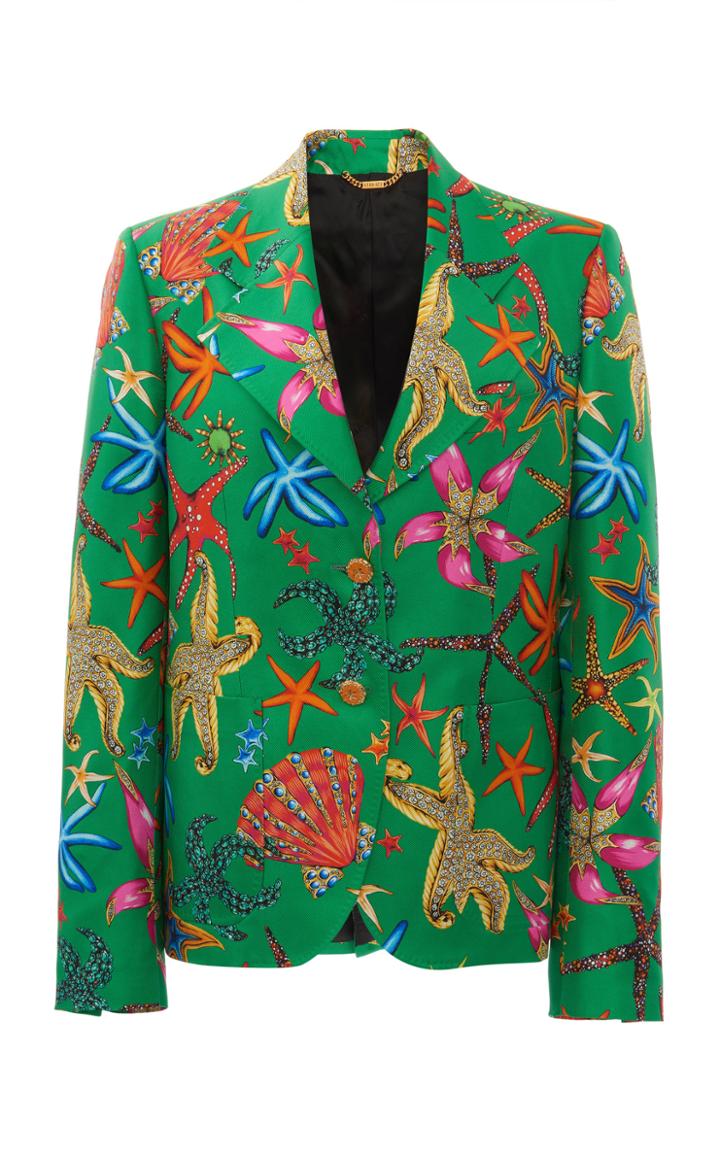 Moda Operandi Versace Printed Silk-twill Blazer