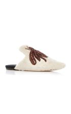 Sanayi 313 Ragno Embroidered Shearling Slippers