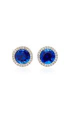 Martin Katz Round Blue Sapphire Toby Stud Earrings