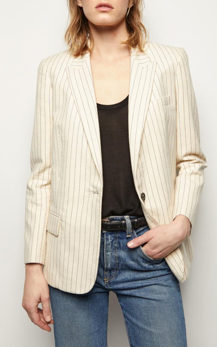 Moda Operandi Nili Lotan Don Pinstriped Cotton Blazer