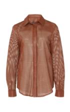 Zeynep Aray Perforated Leather Shirt
